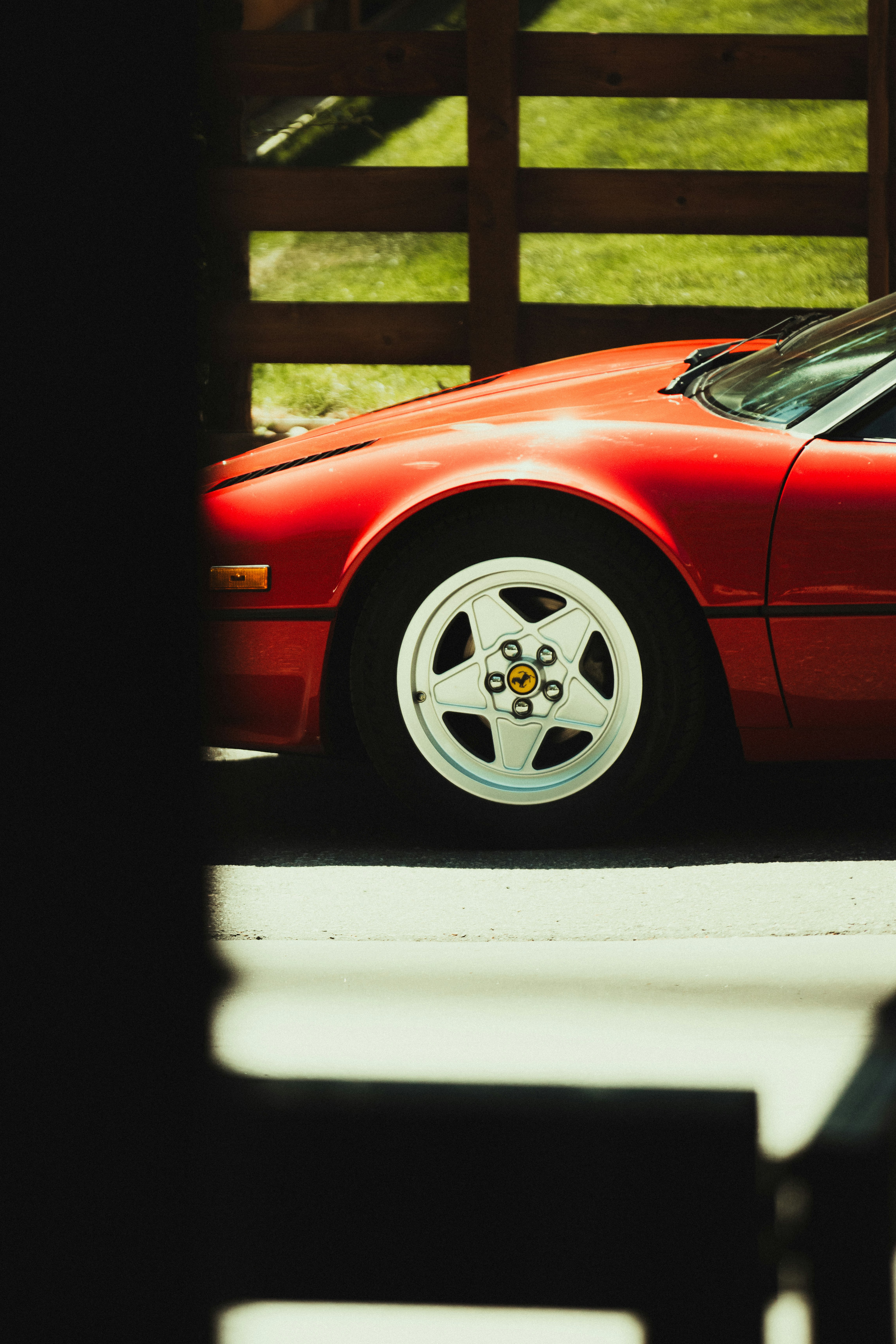 red ferrari 458 italia on road